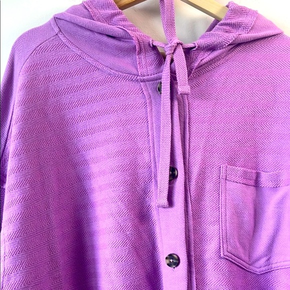 Terra & Sky Purple Knit Hooded Cardigan - Picture 3 of 7